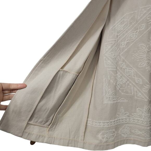 Sigrid Olsen Lightweight Jacket S Beige Boho Lagenlook Coastal Grandma 589 - Picture 8 of 12